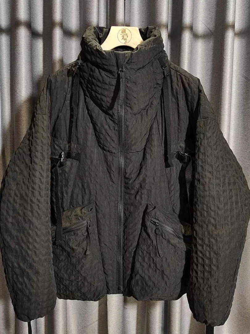 【1608】90绒 男士阔版加厚潮流冬季纯色立领羽绒服1608*YLZ