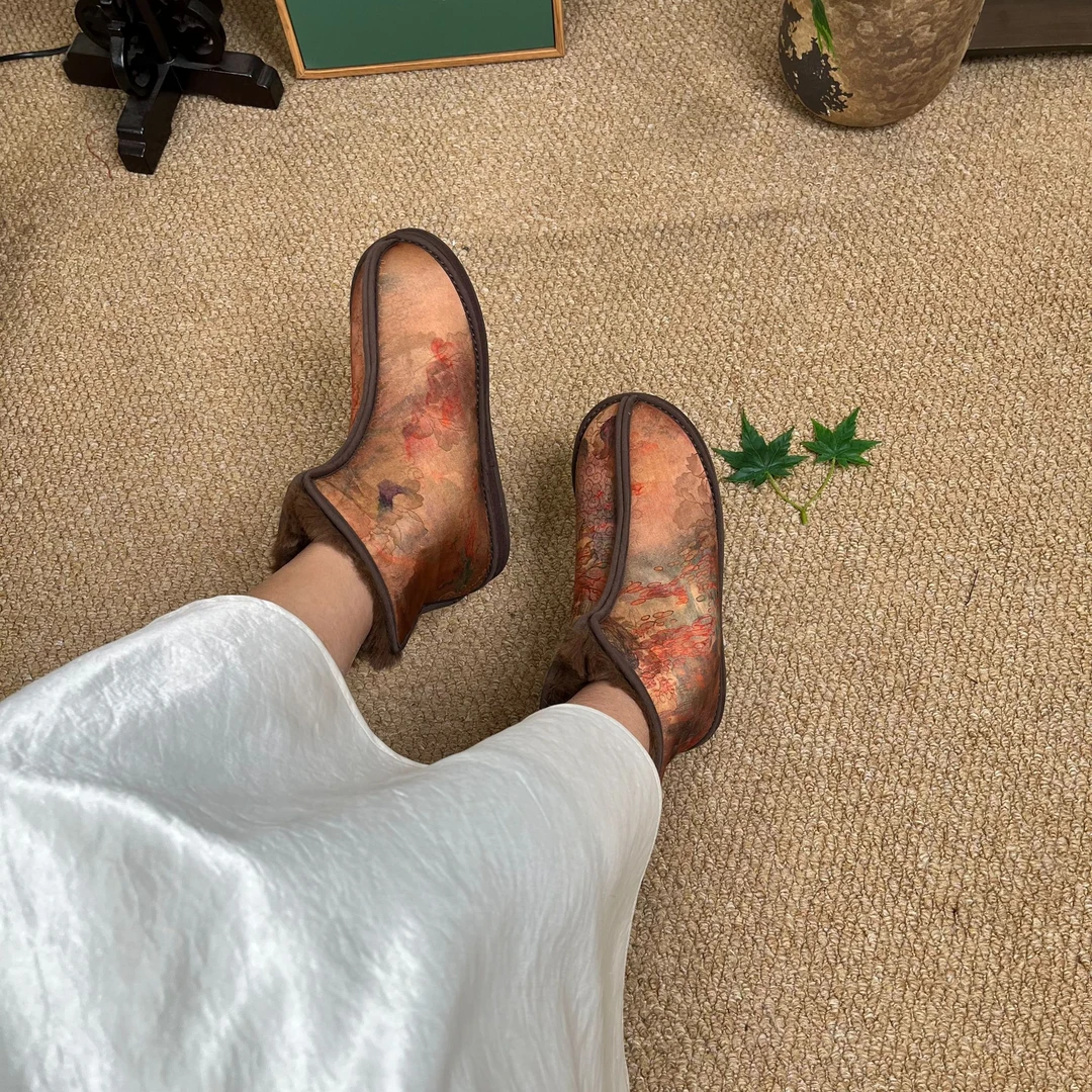 【山海经】两片式棉靴--华韵坊国风冬款布鞋