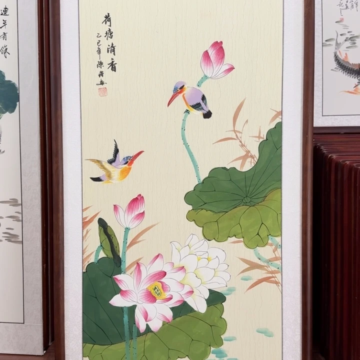 国画带框尺寸63*123厘米
