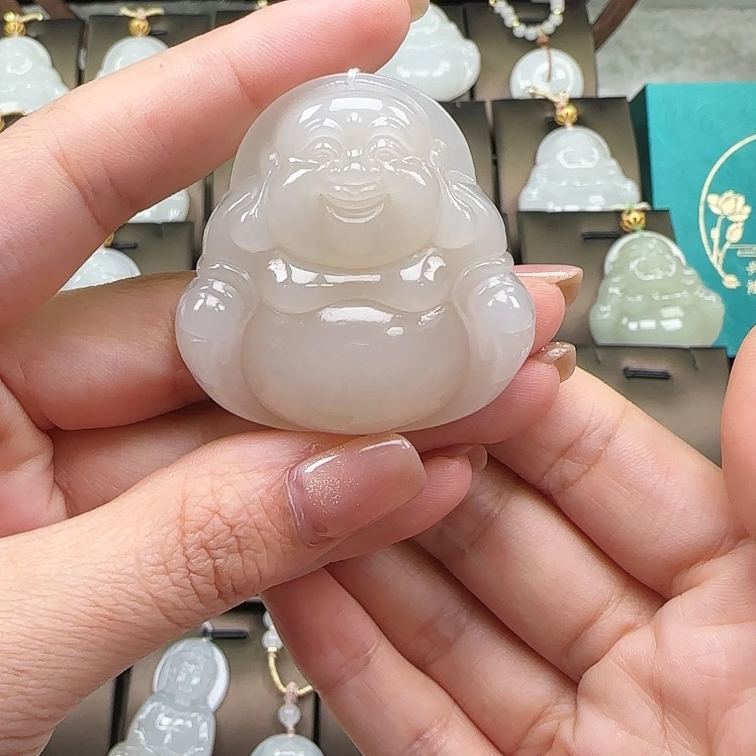 吊坠(赠链)18K金镶嵌和田玉
