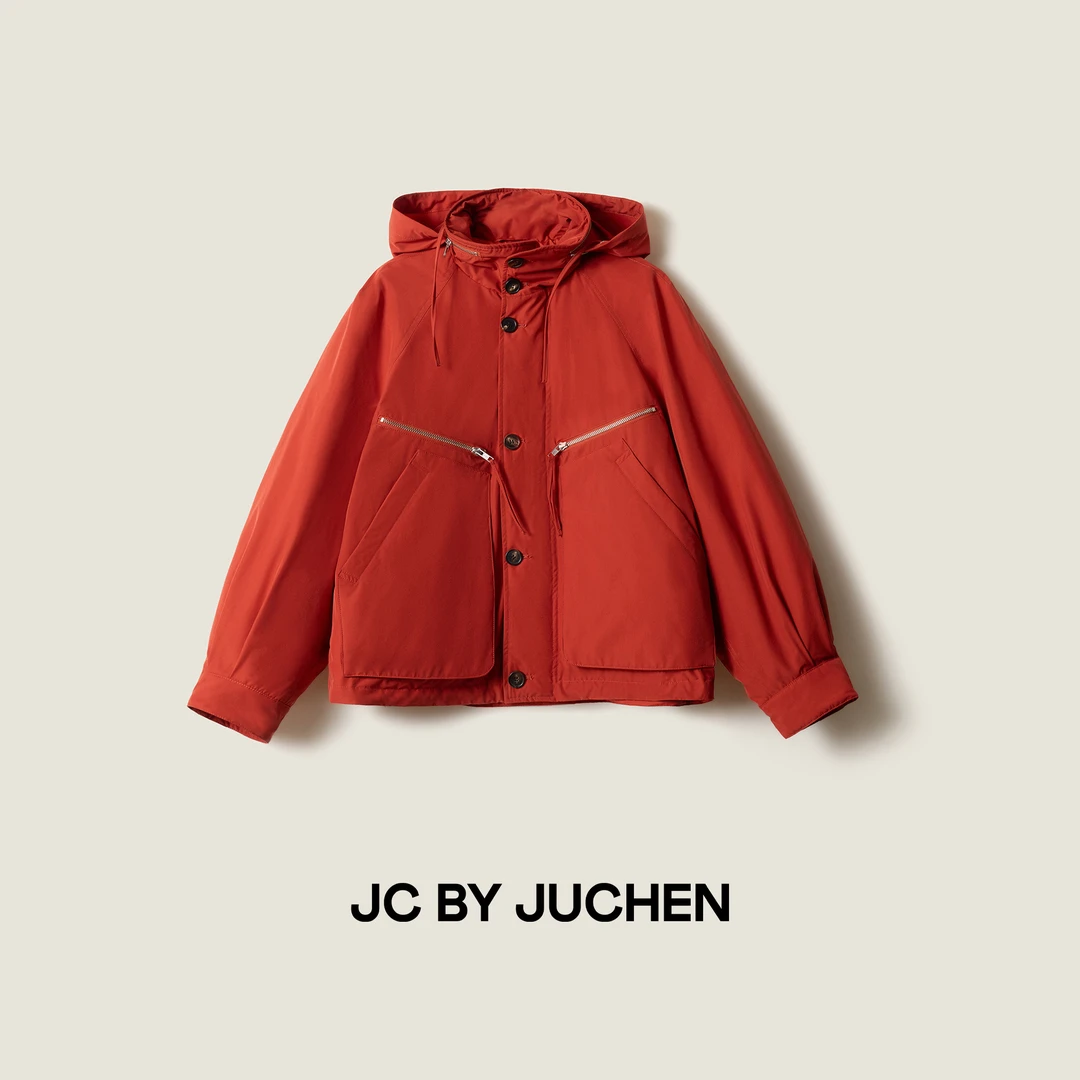 “炽热堡垒”户外御寒降落伞工装隐藏连帽90羽绒外套 FW114004-22