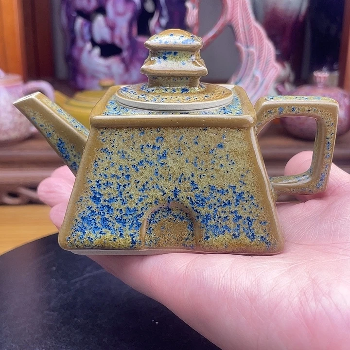 壶陶黄金四方壶微瑕