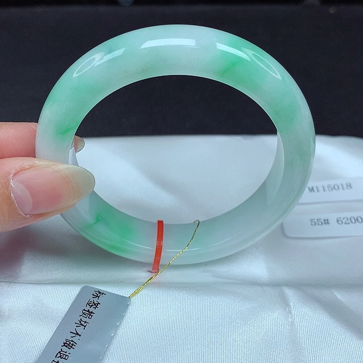 翡翠未镶嵌手镯55圈018