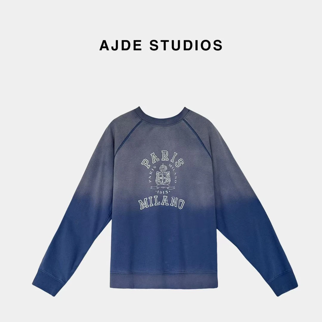 AJDE｜Paris渐变水洗卫衣01秋冬穿搭