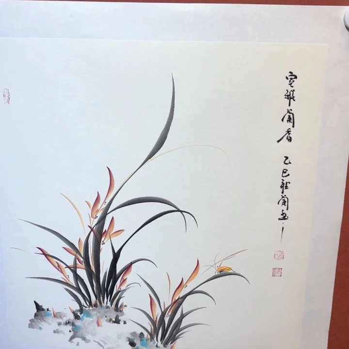 国画听兰老师花鸟