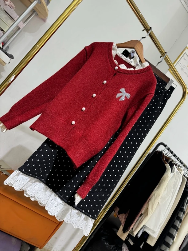 春季蝴蝶结常规毛针织衫洋气显瘦法式时尚毛衣上衣