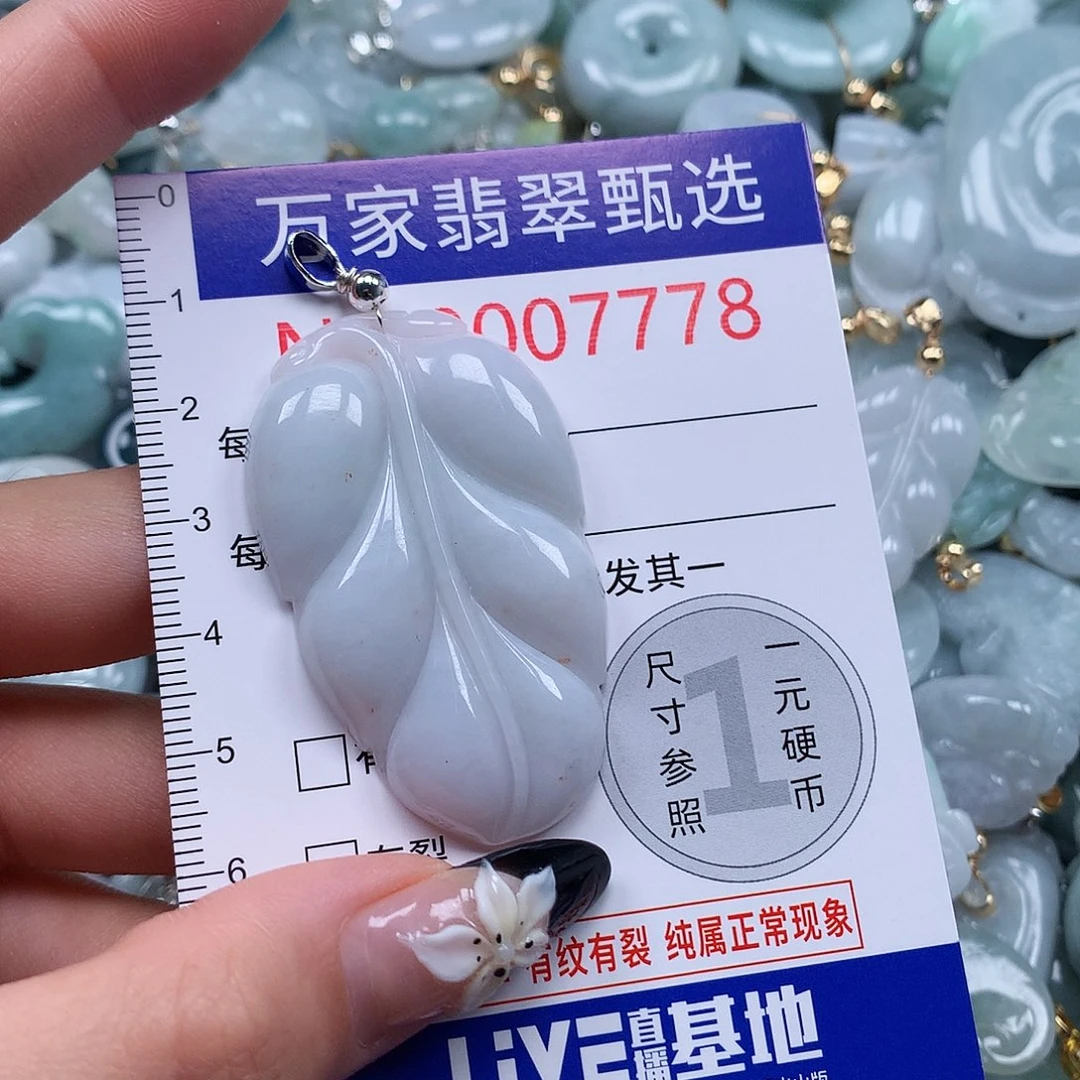 翡翠未镶嵌颈饰v