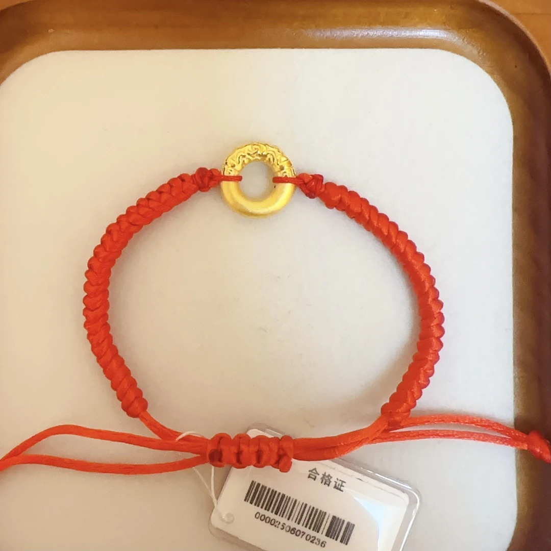 足金999乾坤圈手编首饰配件卡10mm 【成品出】S