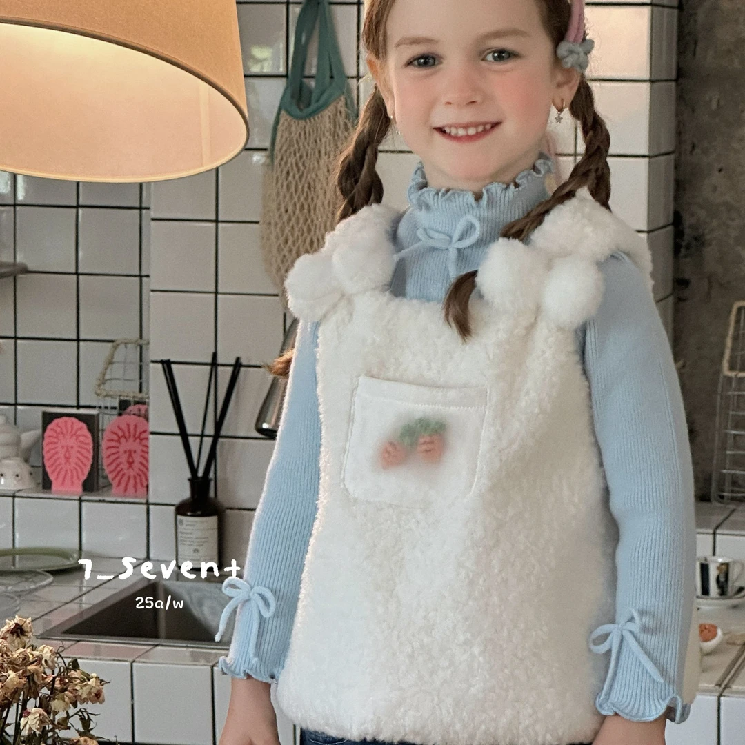 清版价7seven正品现货！秋冬可爱风毛毛背心~货号9280
