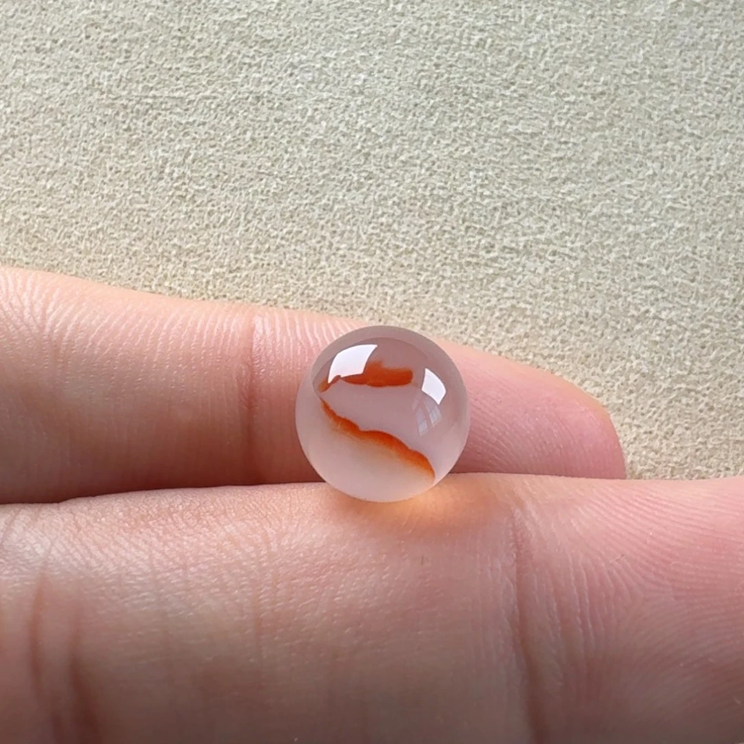 南红玛瑙未镶嵌冰飘圆珠10.0