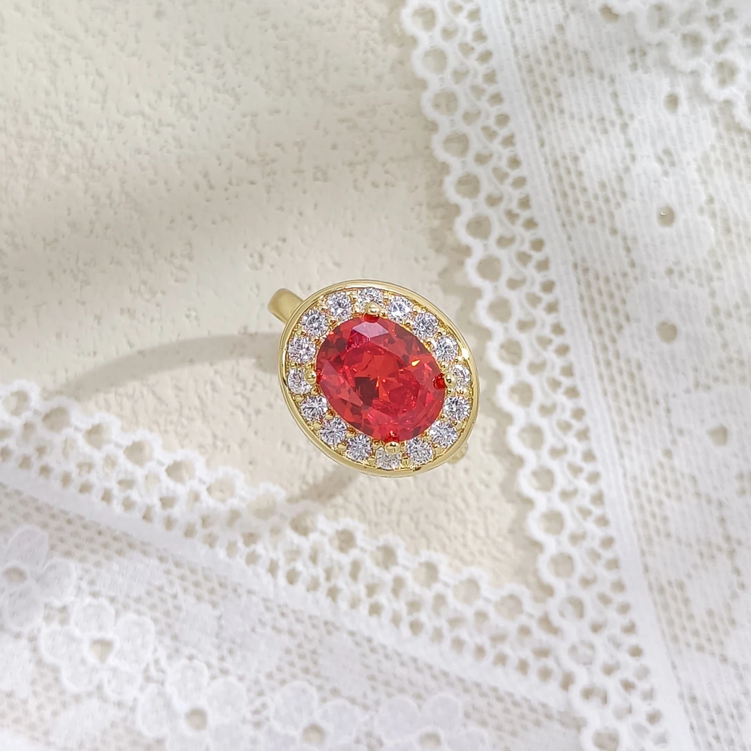 铜合金合成锆石戒指 FXL-36866 戒指时尚百搭轻奢气质精致