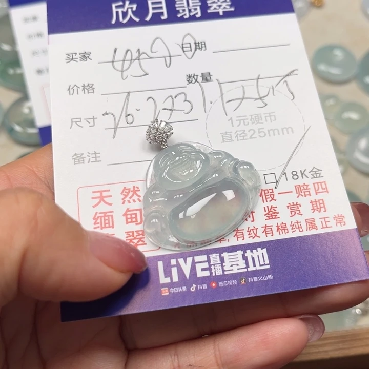 ε***з翡翠未镶嵌颈饰天然