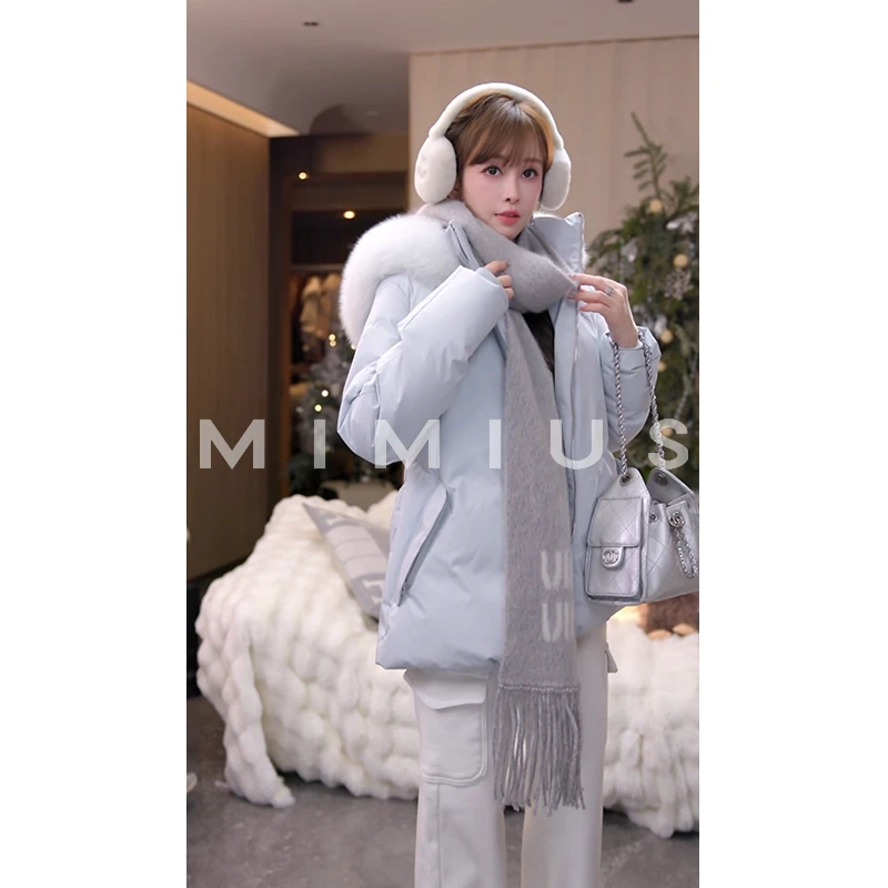 【mimius】P 可溯源三星安心羽绒 大毛领连帽羽绒服外套 汉服G12086