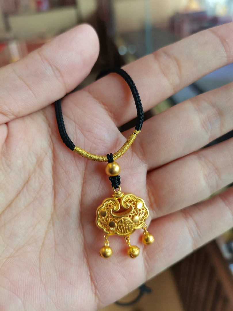 足金福祥锁加厚版