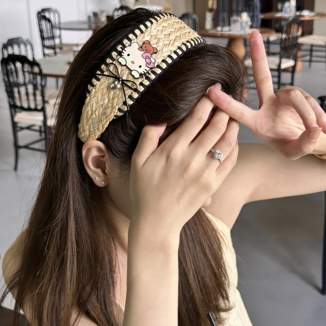 夏日度假风夏季立体宽边显脸小头箍百搭时髦压发发贴