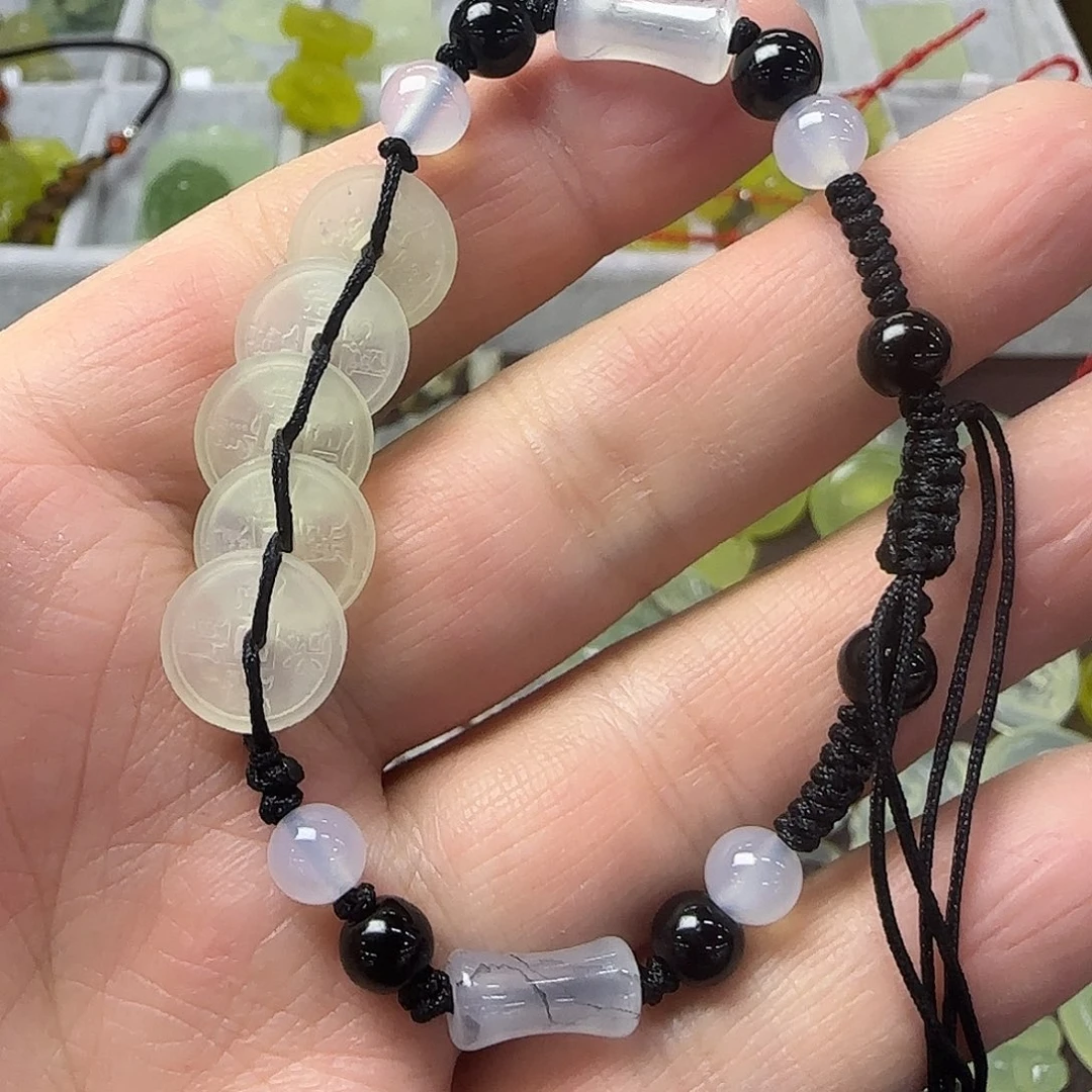 蛇纹石玉合金颈饰