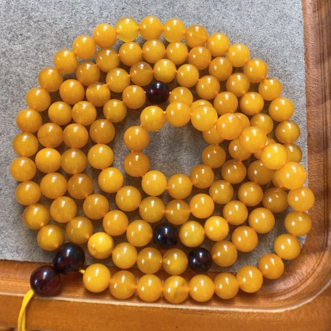 未镶嵌项链蜜蜡蜜蜡108