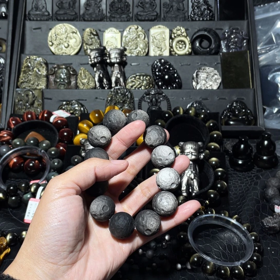 黑曜岩手链未镶嵌1*℡