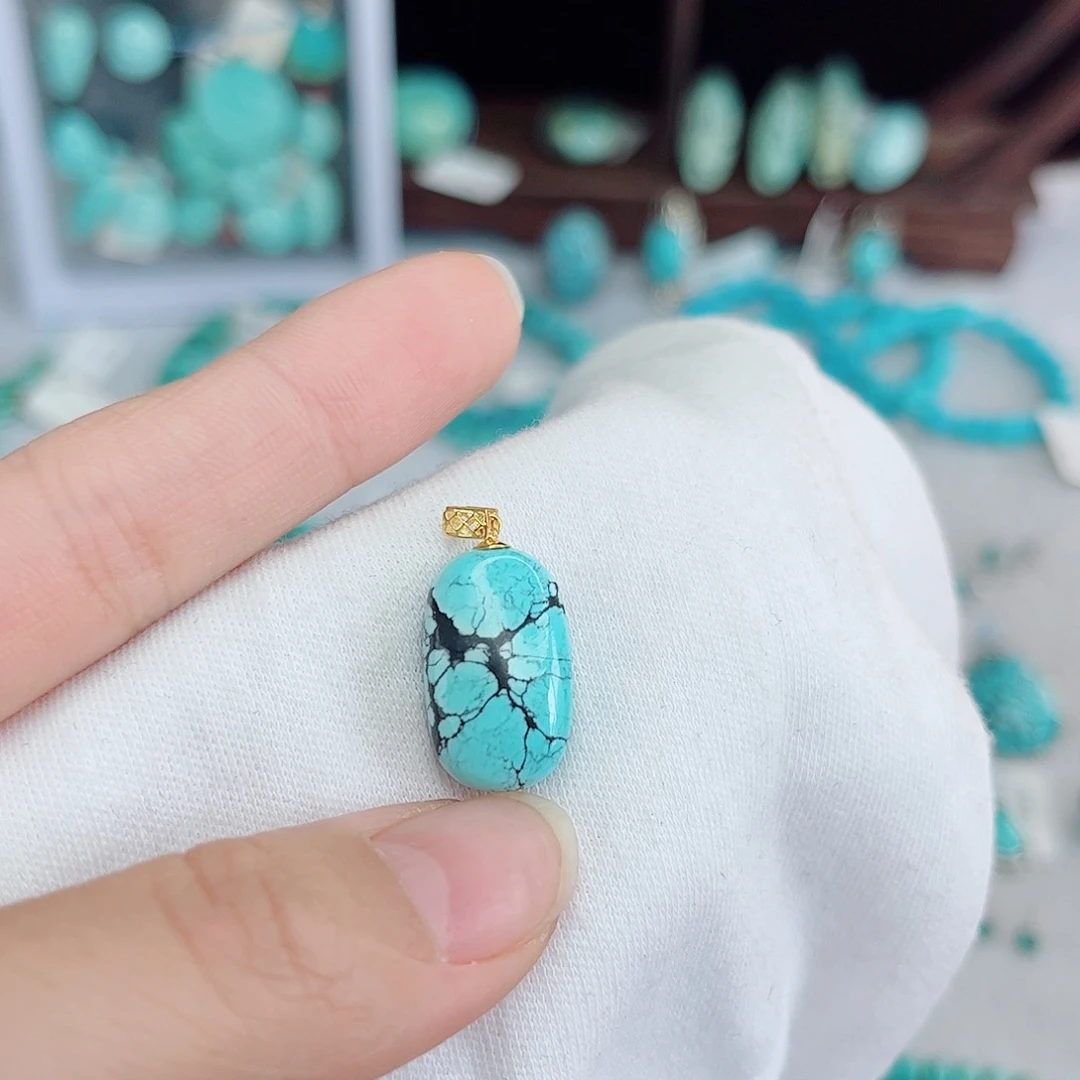 绿松石18K金镶嵌绿松石