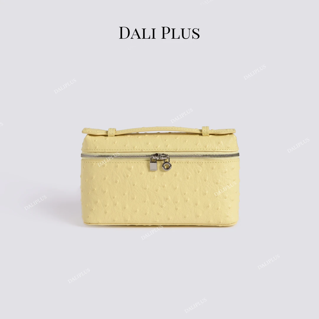 DALI PLUS“鸵鸟纹饭盒包” 定制真皮手提包-D5PS4178