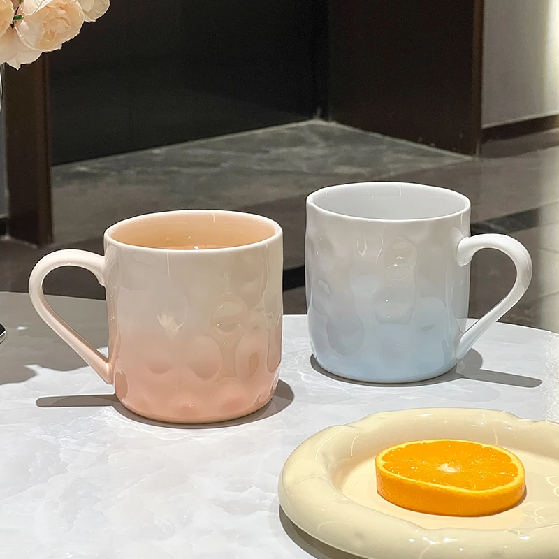 GAGI渐变马克杯家用水杯女新款设计感杯办公室喝水杯咖啡杯牛奶杯