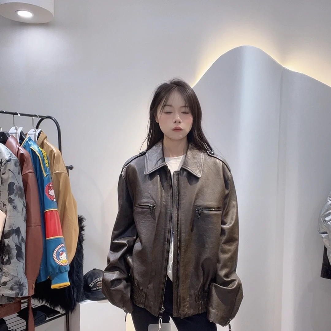 馒***呀真皮皮衣外套103207