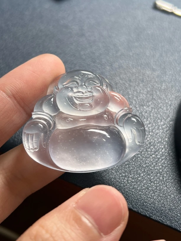 紫钢莫西沙雪花棉佛公吊坠35.6×41.9×6.3