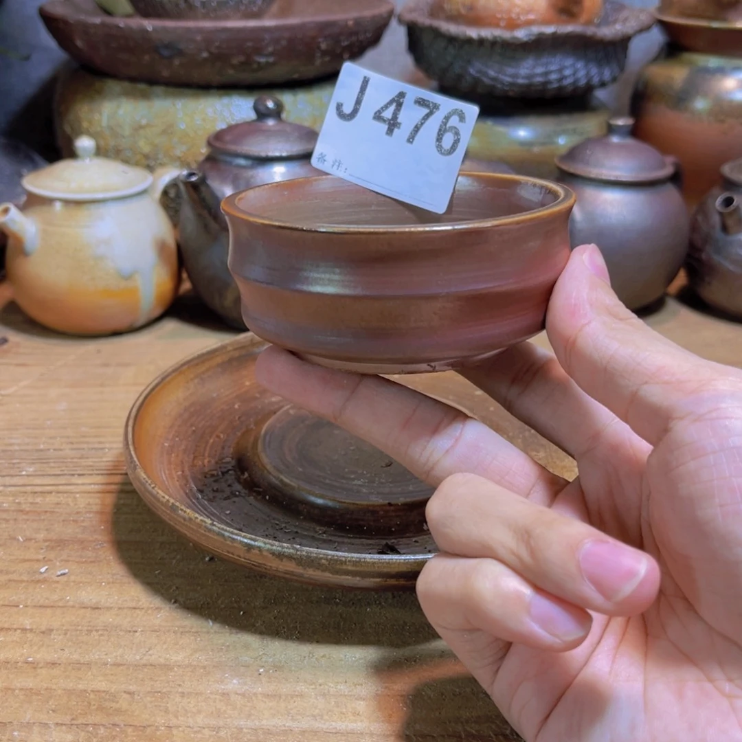 纯手工制作工艺（柴烧）裸烧纯手工制作柴烧杯476