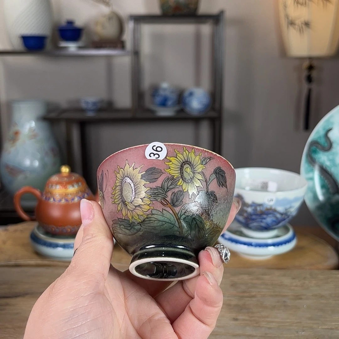 杯景德镇陶瓷柴烧多人