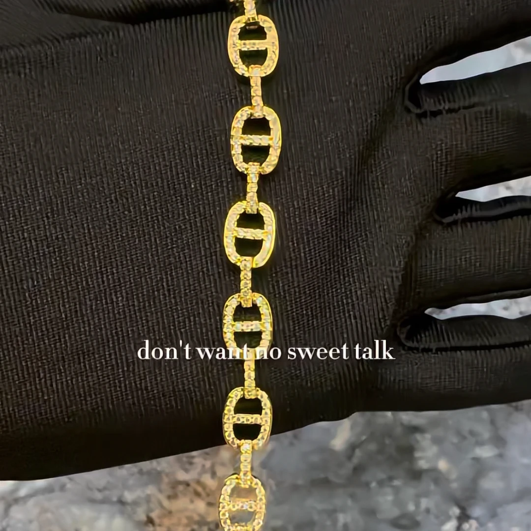 手链 【熹兮】猪鼻款重工手链，满钻百搭设计感气质ins