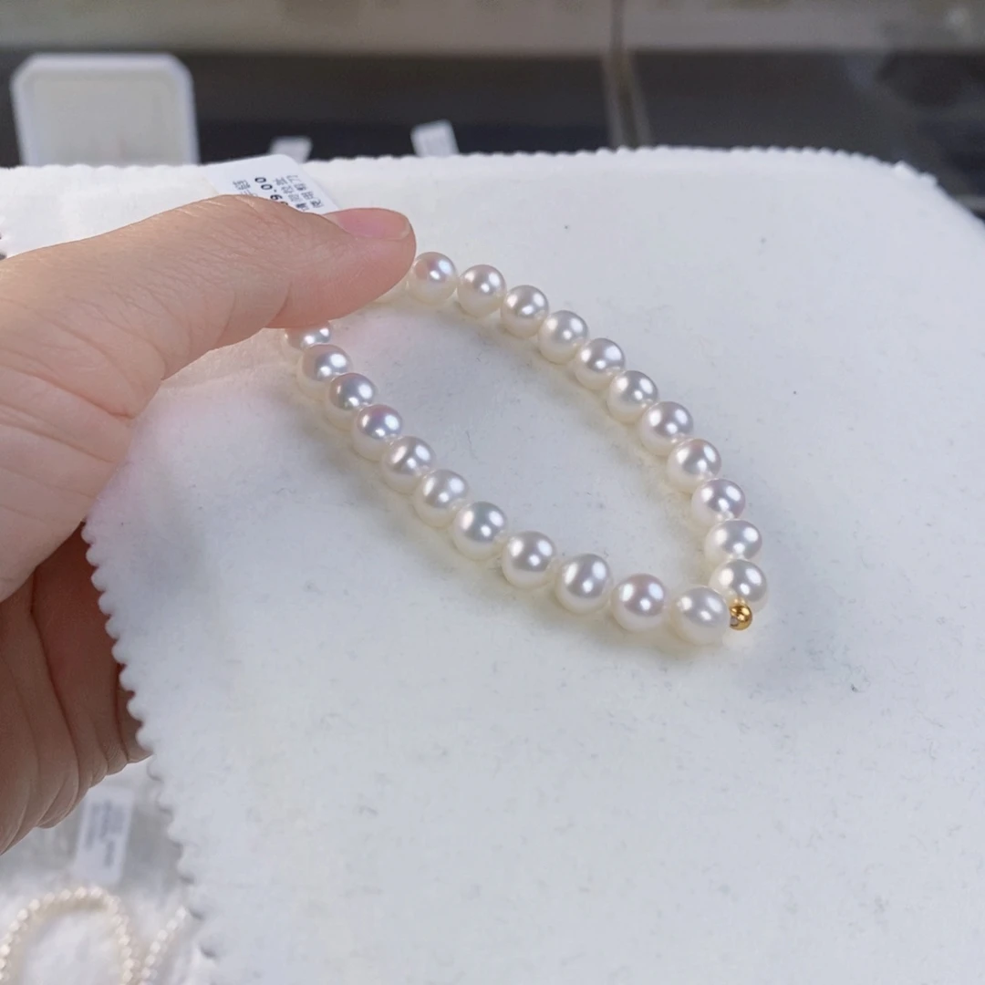 淡水珍珠手绳银S925镶嵌