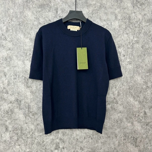 未使用 GUCCI/古驰 古驰藏蓝色半袖工服毛衫