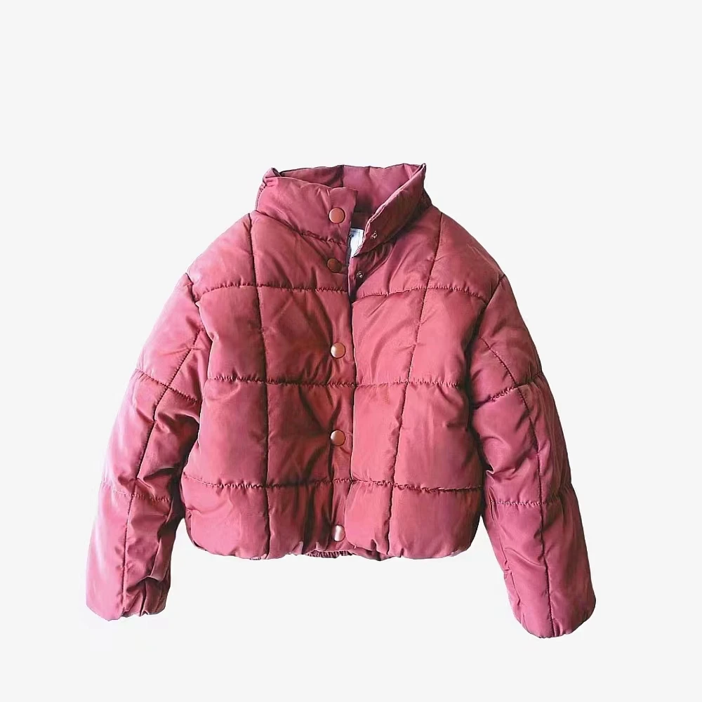 儿童棉服冬女童防风防水加厚面包服S6019