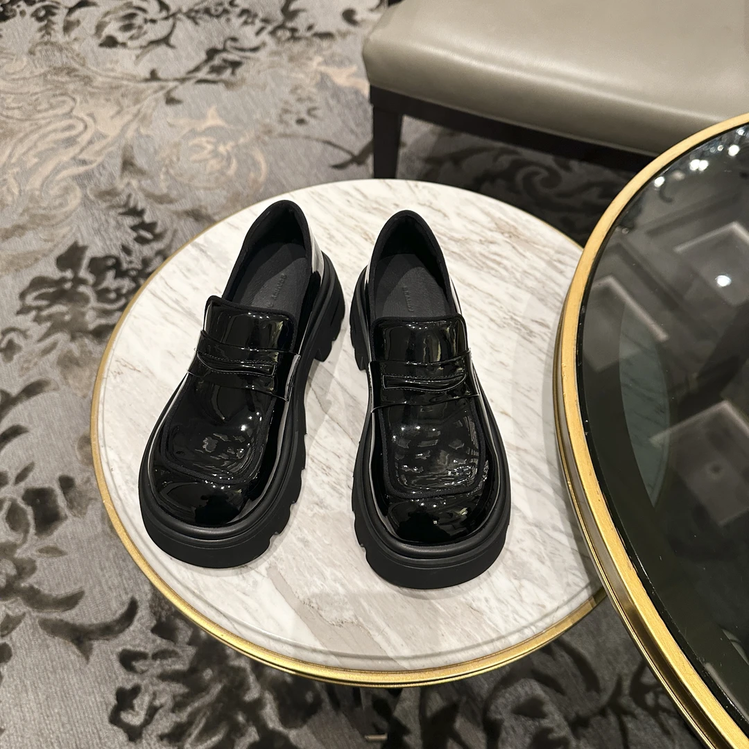 【断码捡漏】6cm厚底学院风乐福鞋女2025夏时尚黑色百搭单鞋&7615