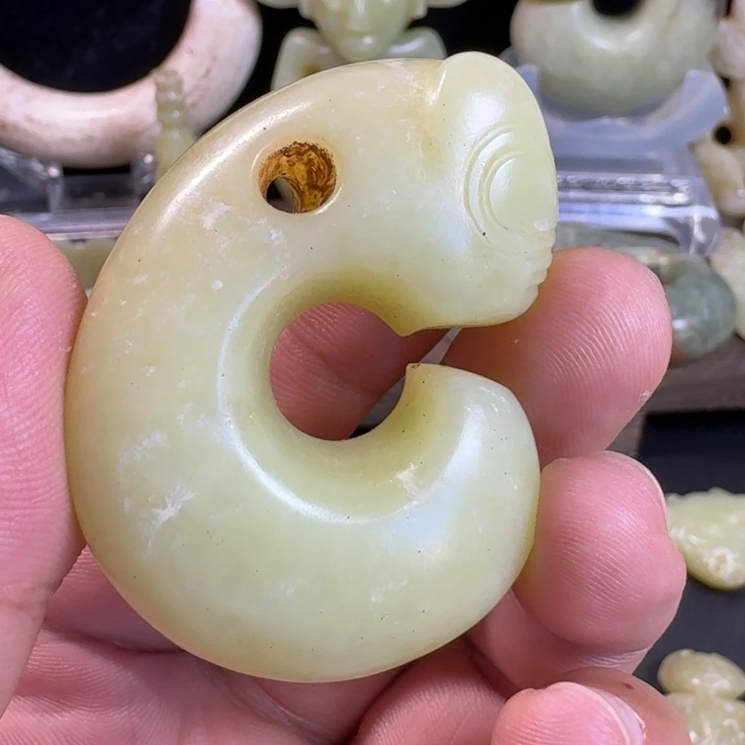 玉玉摆件猪笼猪笼型件