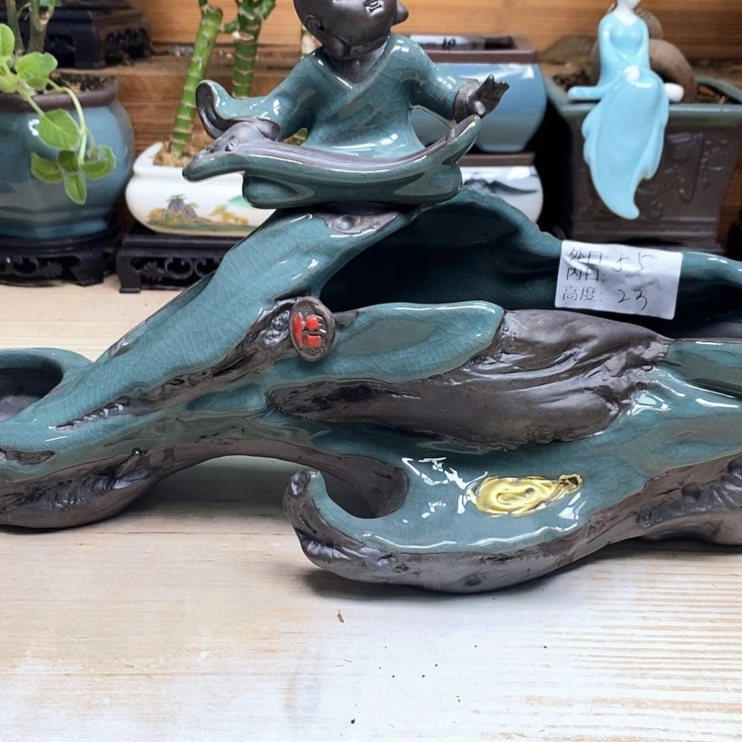 紫砂花盆陶瓷艺术