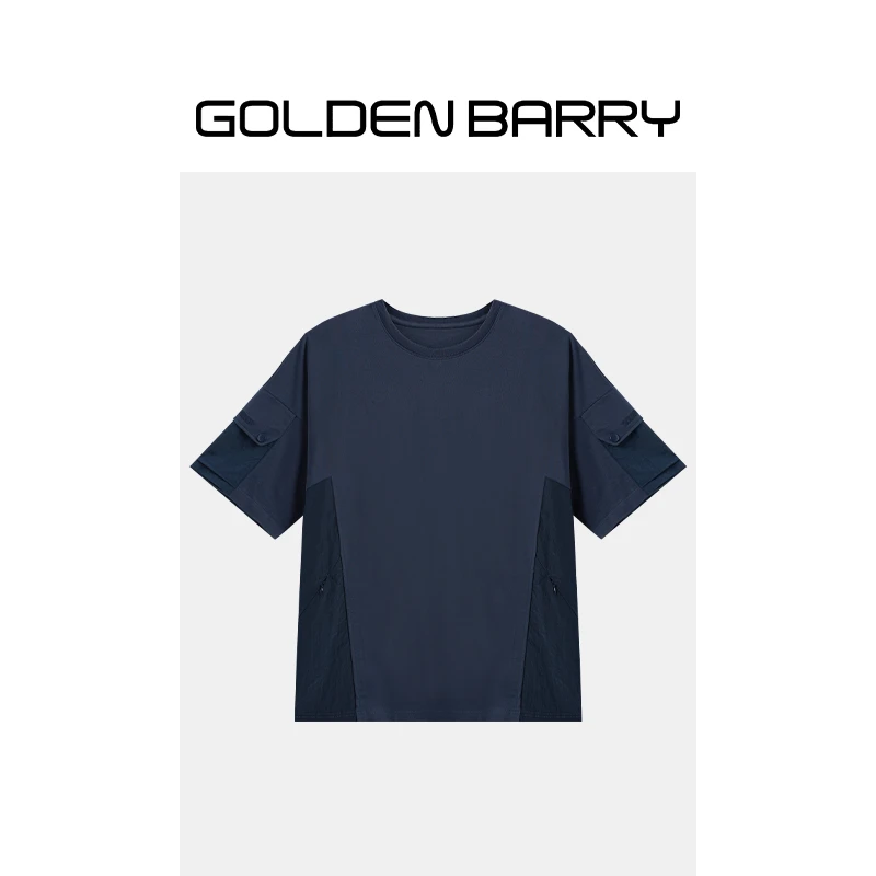 |201911男女户外风拼接休闲T恤【微瑕】