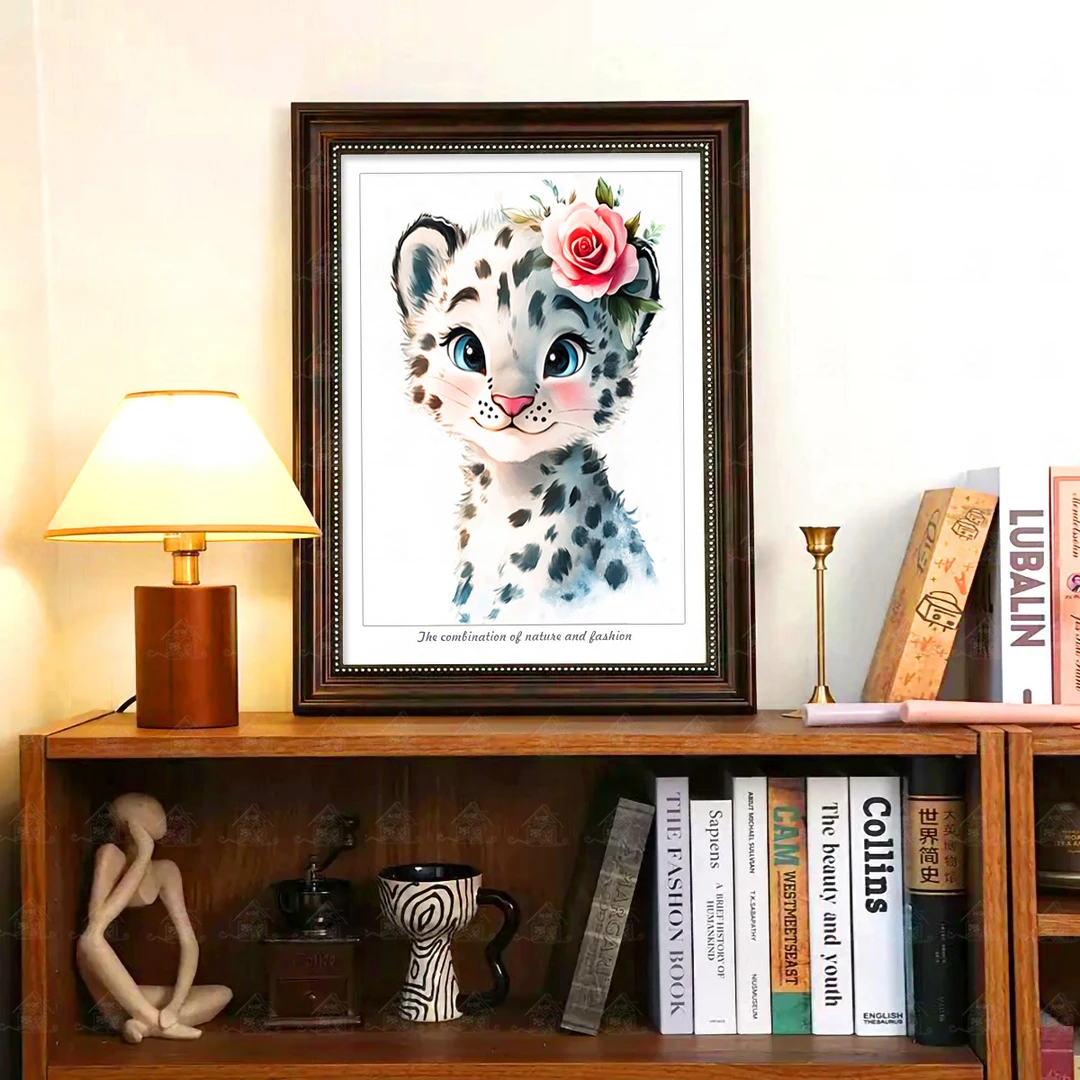 爱阁十字绣动物组合-豹子可爱卡通小件现代简约客厅玄关手工线绣