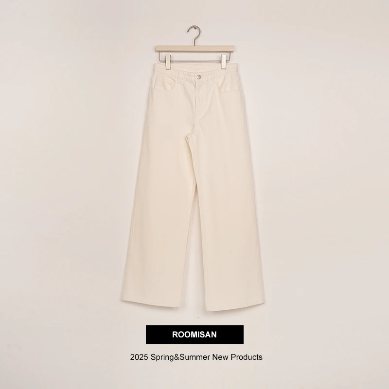 ROOMISAN【25SS/土耳其进口斜纹白色牛仔裤】25094