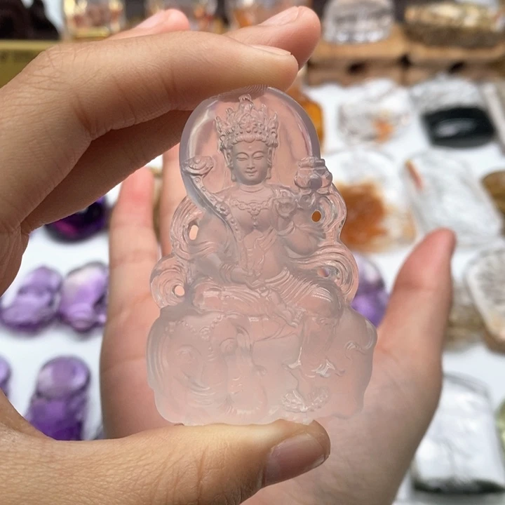 水晶颈饰未镶嵌方*定制