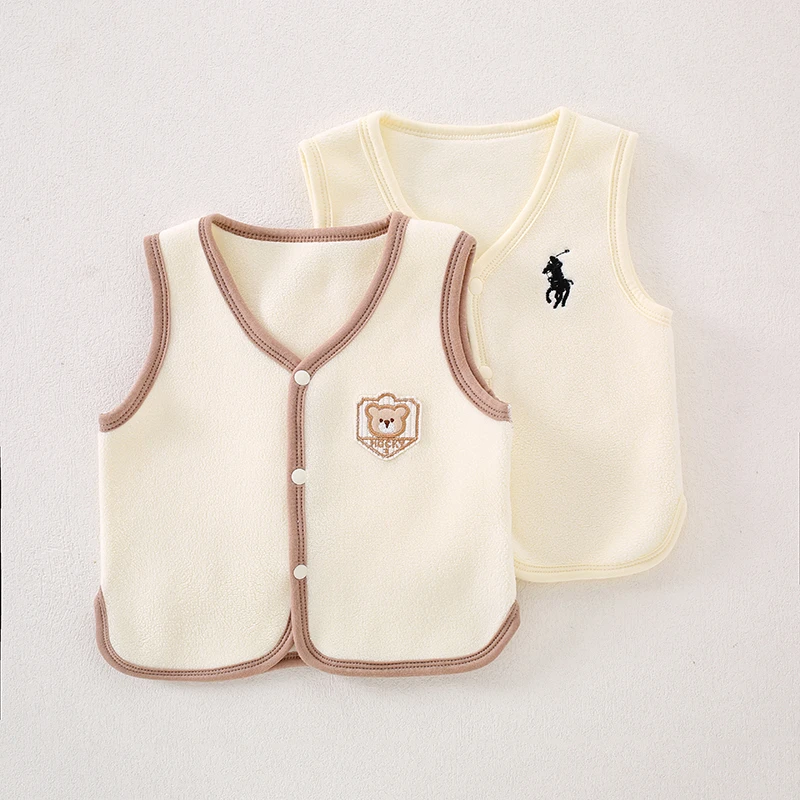2025婴儿秋冬外穿马甲双面奥粒绒坎肩小马夹背心内穿男女宝宝外套