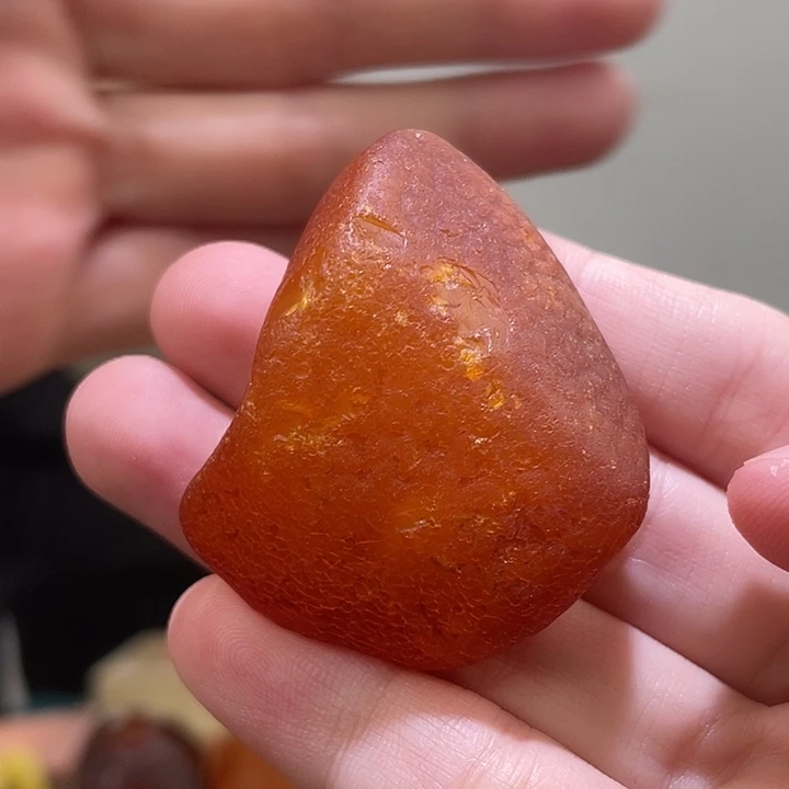 琥珀未镶嵌珠宝奇石吊坠全皮海漂