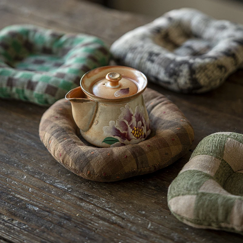 布艺棉麻国风壶承垫小清新盖碗茶壶茶杯垫防烫加厚隔热垫