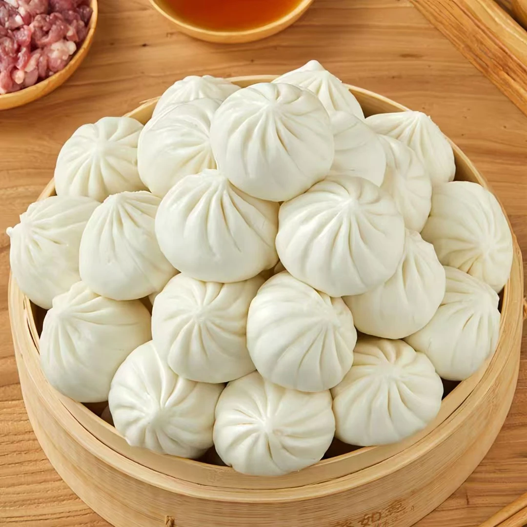 到手100个猪肉大葱小笼包速冻速食包子早餐蒸包鸡肉400g/袋*5袋