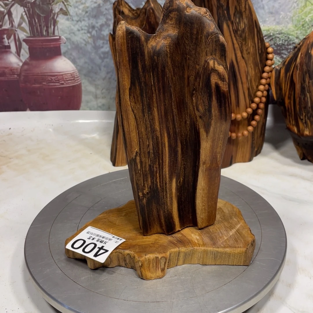 黄***健木清凉薄荷药香味随形摆件，土埋老料自然香韵造型独特