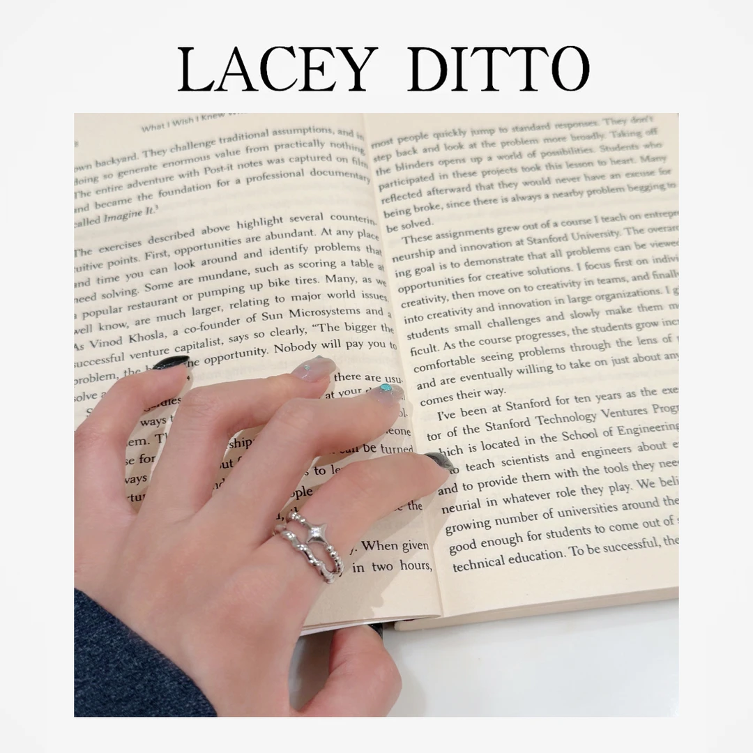 铜合金戒指 LaceyToDitto 2025 4/23 莫比乌斯环星星碎钻叠戴戒指