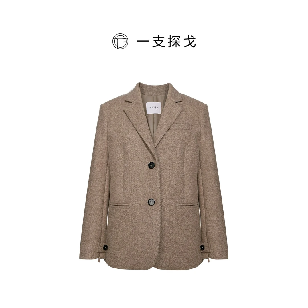 一支探戈丨小个子极简 1oo%精纺羊毛修身显瘦老钱风极简西装41105