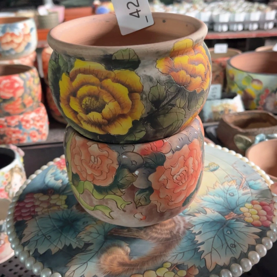 红陶豆****做423花盆2个