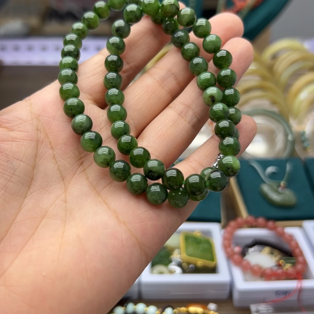 和田玉（碧玉）未镶嵌颈饰妈妈链卡8……1