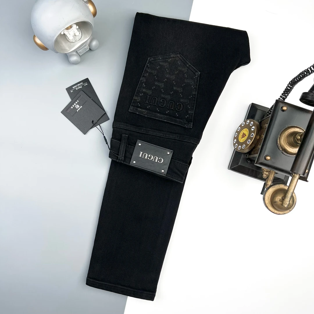 【6202】秋季新款男士弹力休闲水洗牛仔百搭小直筒长裤